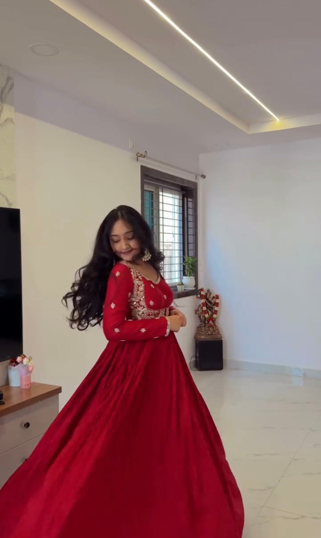 Mirmaya Heavy Chinon Silk Embroidery Coding & Sequins Work With Real Mirror Anarkali gown