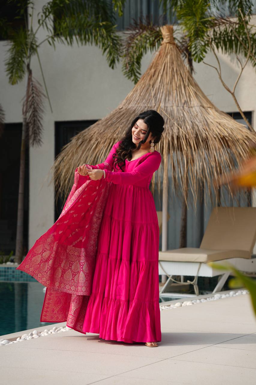 New Designer Premium Anarkali Suit Set