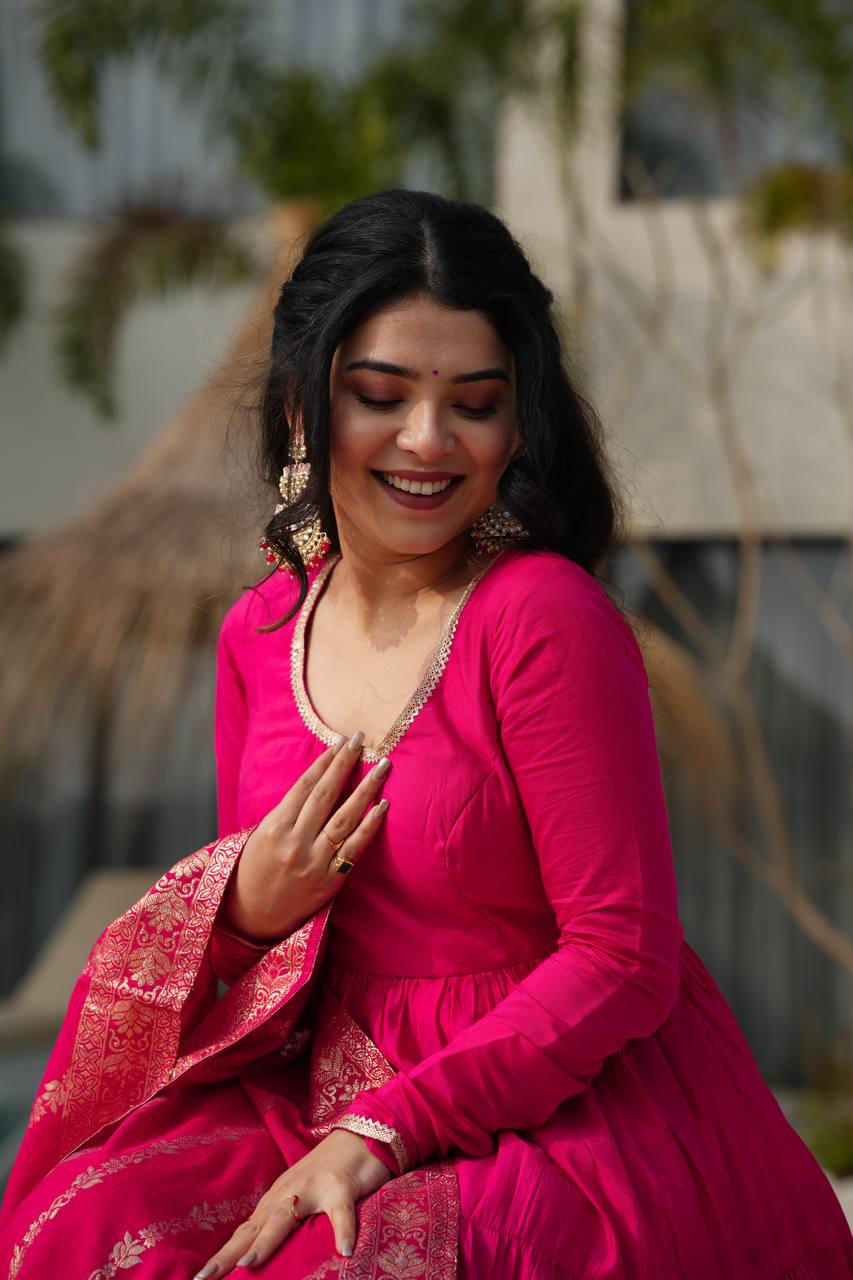 New Designer Premium Anarkali Suit Set