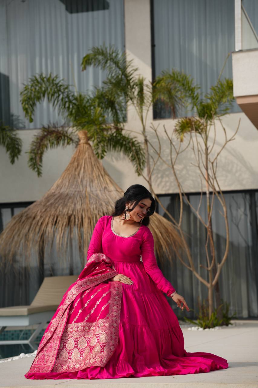 New Designer Premium Anarkali Suit Set