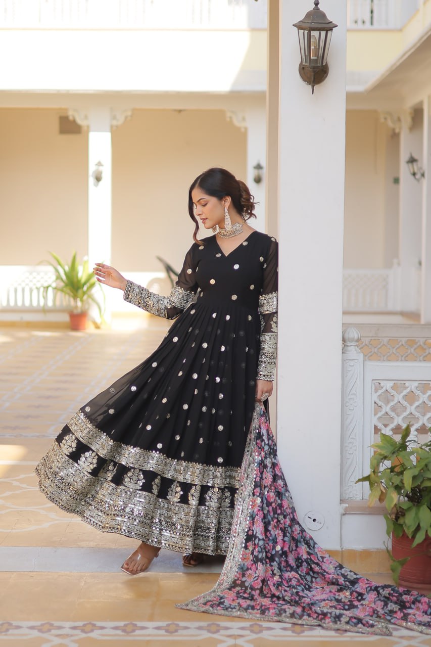 Kavita's Black Designer Gown