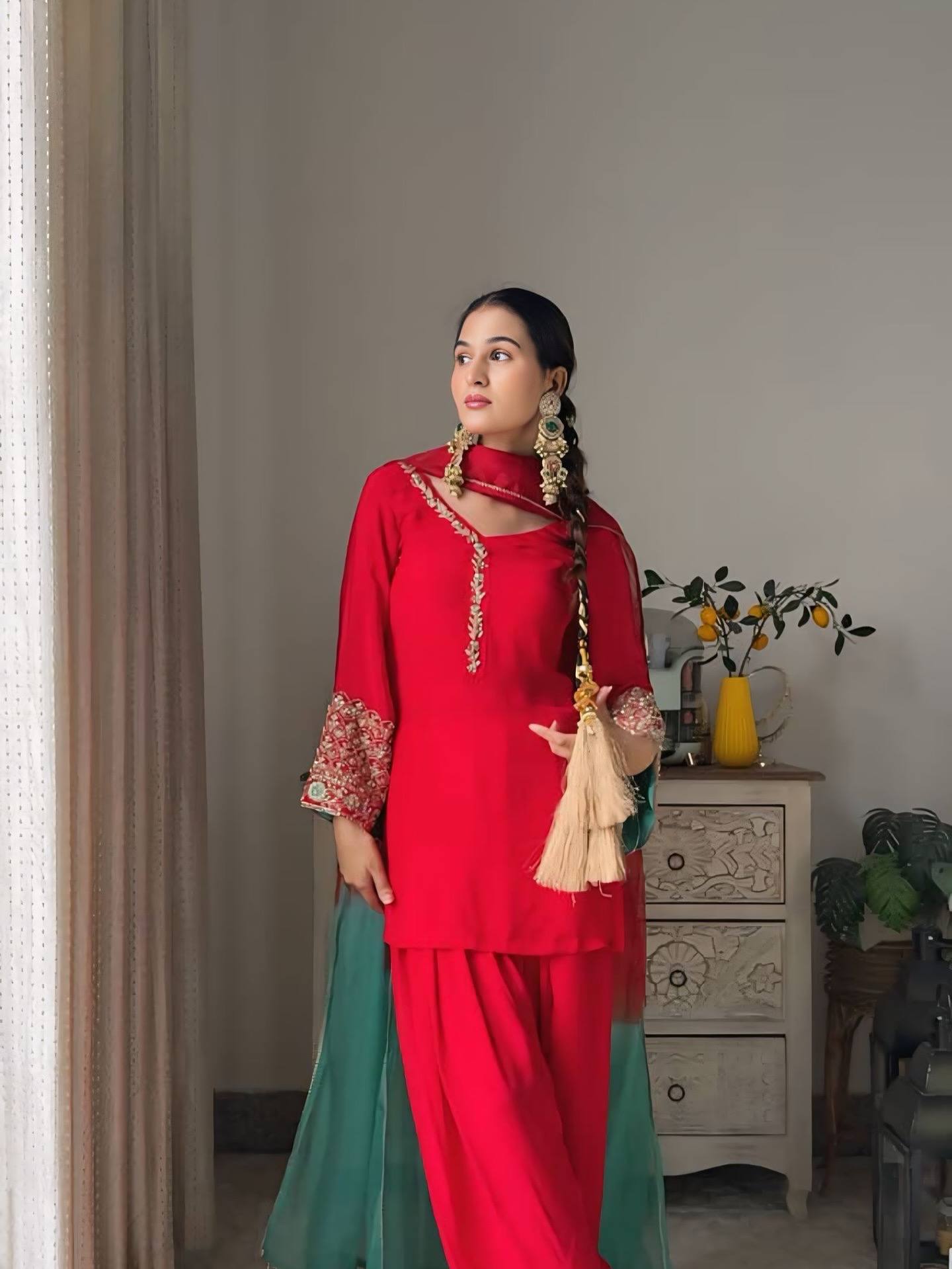 Heavy Fox Georgette Kurta Pant Dupatta Set – Party & Festive Wear