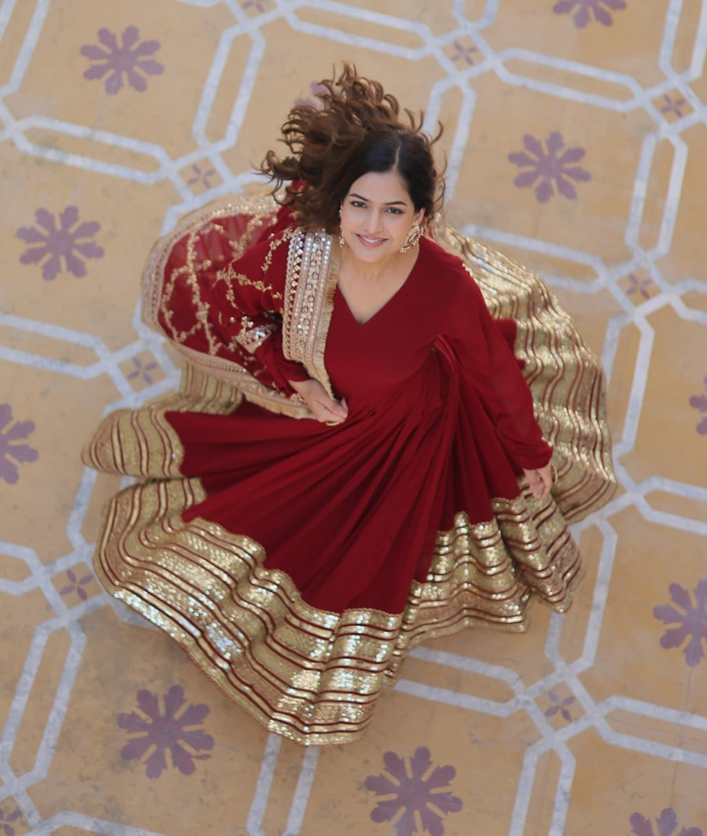 Anamika Premium Designer Anarkali Suit Set