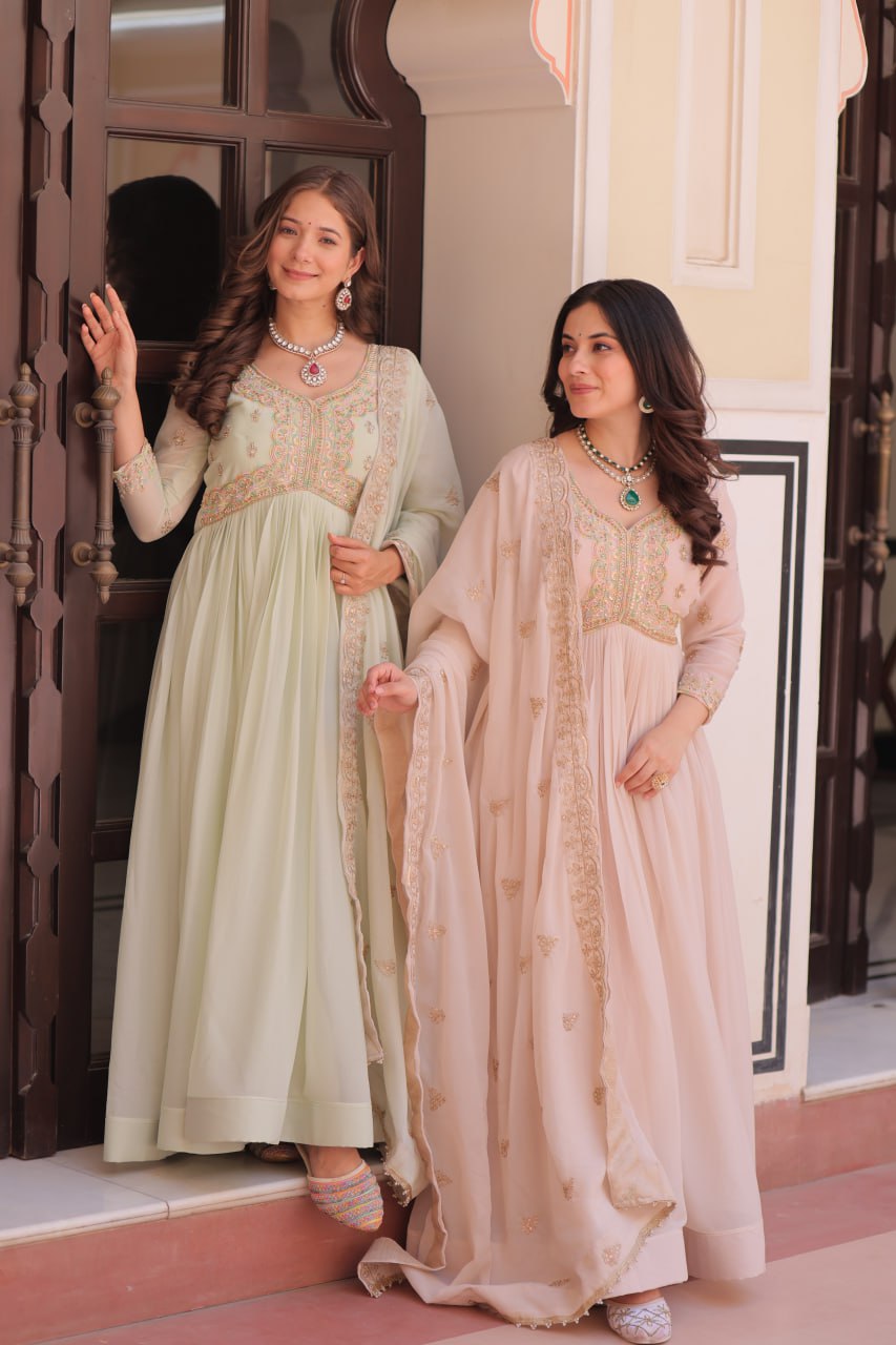 Premium Designer Gown with Dupatta
