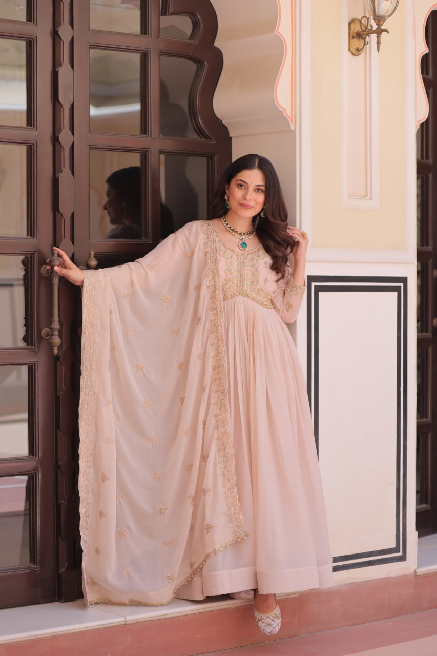 Premium Designer Gown with Dupatta