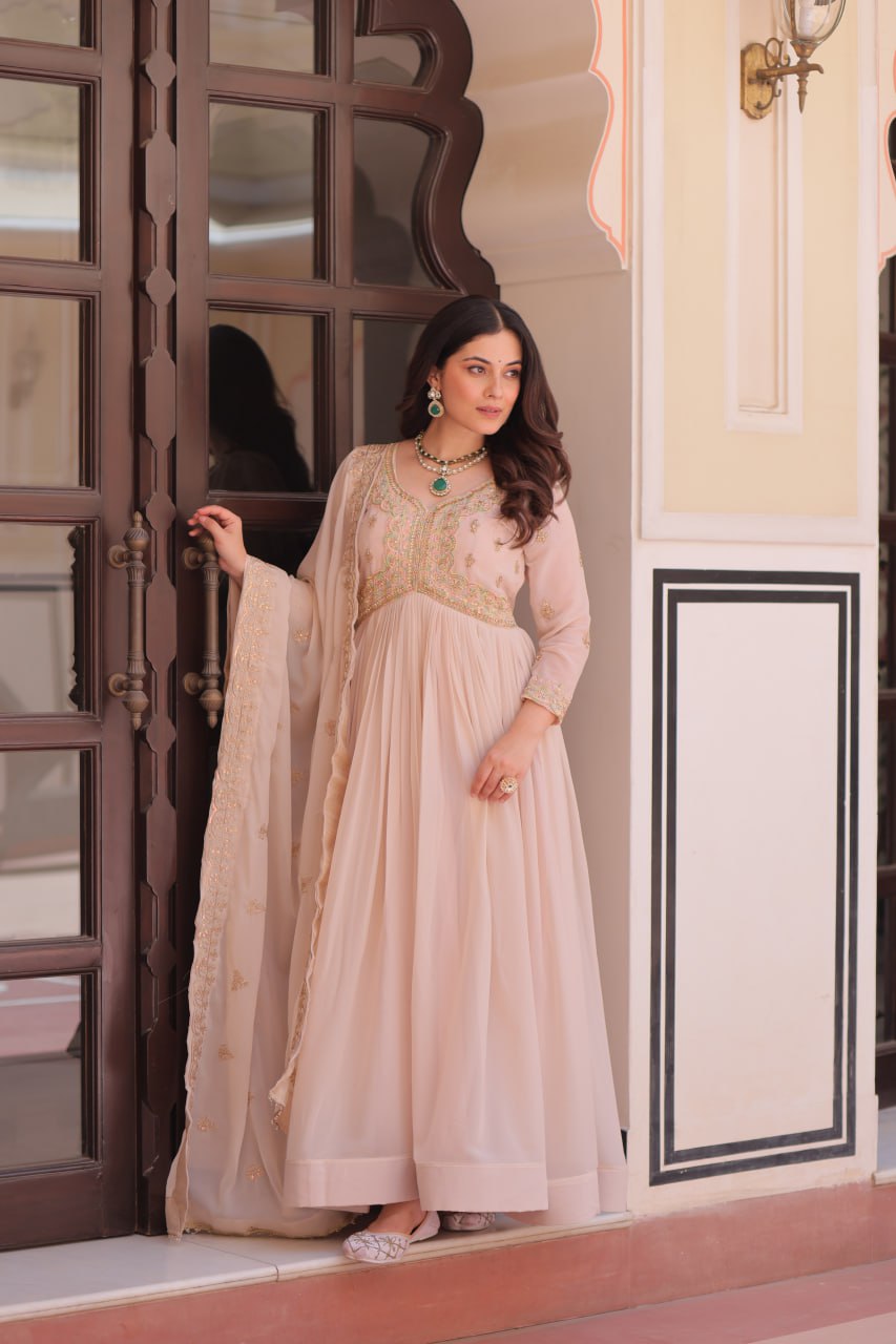 Premium Designer Gown with Dupatta