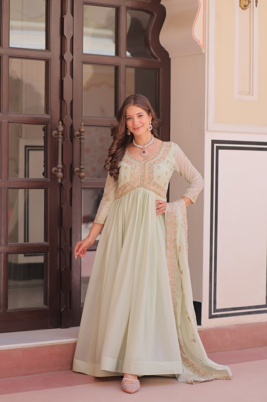 Premium Designer Gown with Dupatta